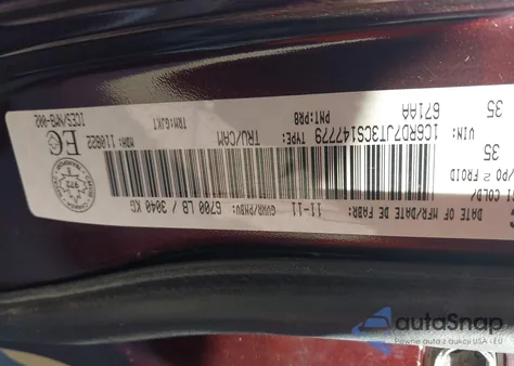 2012 Ram 1500 Laramie from USA, damaged, VIN 1C6RD7JT3CS147779